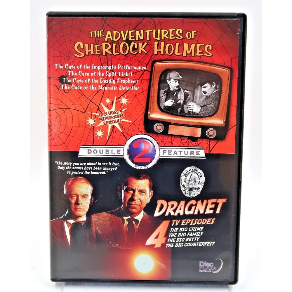 DVD‎ Double: The Adventures of Sherlock Holmes / Dragnet 4 tv episodes - V4